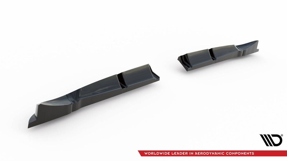 Street+ Mittlerer Diffusor RACE passend für Brabus Smart Fortwo C451 Facelift schwarz Hochglanz – Ansicht 6