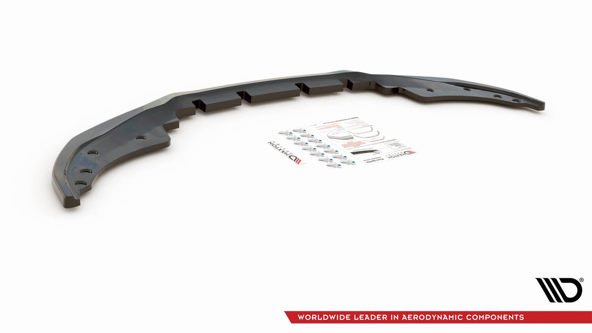 Street+ Spoilerlippe Front Ansatz V.3 passend für BMW 4er M-Paket / M440i G22 / G23 / G22 Facelift / G23 Facelift schwarz Hochglanz – Ansicht 5