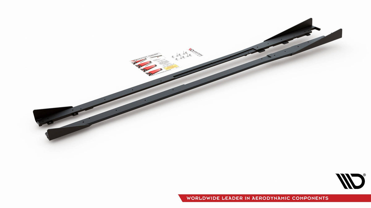 Street Pro Street+ Seitenschweller Leisten + Flaps passend für Toyota GR Yaris Mk4  schwarz Hochglanz – Ansicht 6
