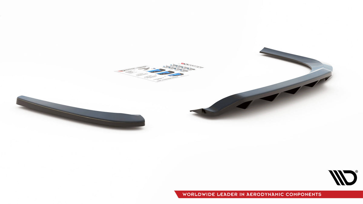 Street+ Mittlerer Diffusor RACE passend für VW Passat CC schwarz Hochglanz – Ansicht 6