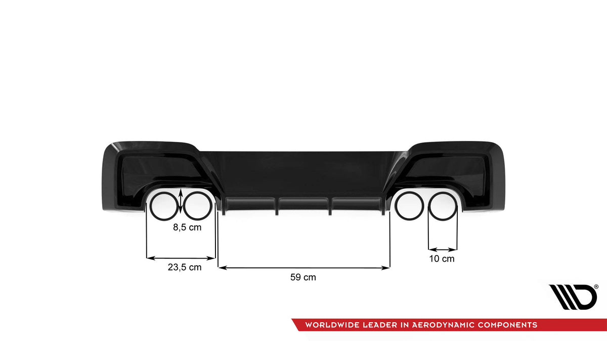 Diffusor Heck Ansatz V.2 passend für BMW M135i F20 – Ansicht 3