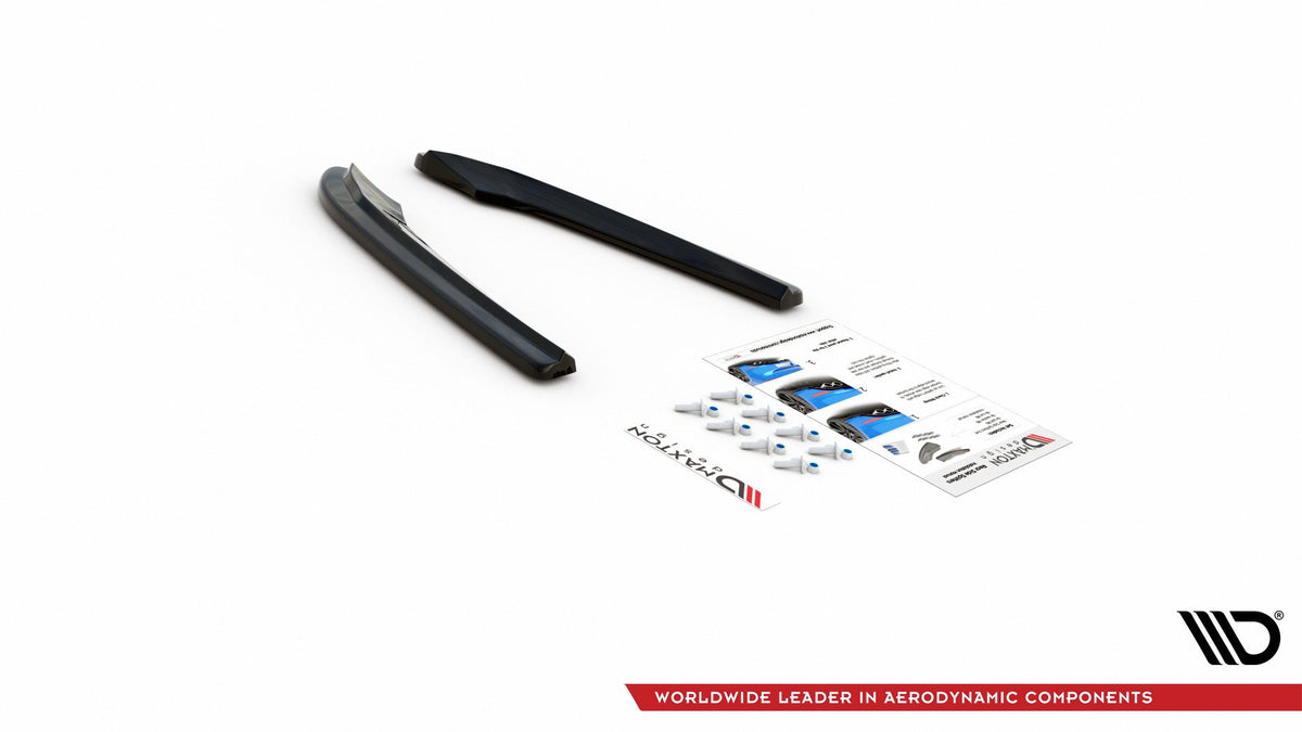 Heck Ansatz Flaps Diffusor passend für Audi S4 / A4 S-Line B8 Limousine schwarz Hochglanz – Ansicht 7
