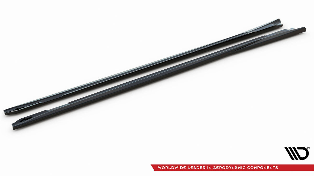 Street+ Seitenschweller Leisten passend für V.1 passend für Porsche Panamera / Panamera Diesel / Panamera Turbo 970 schwarz Hochglanz – Ansicht 5