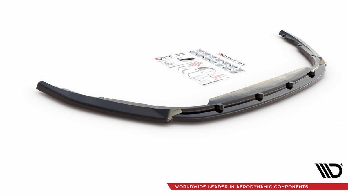 Street+ Spoilerlippe Front Ansatz V.2 passend für Renault Clio Mk5 schwarz Hochglanz – Ansicht 5