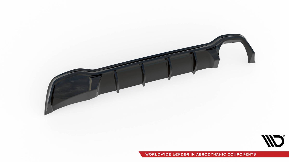 Diffusor Heck Ansatz passend für Ford Focus ST-Line Kombi Mk4 schwarz Hochglanz – Ansicht 8