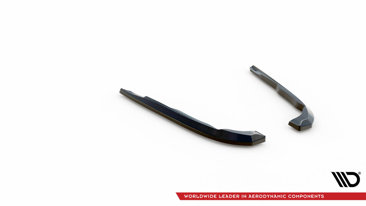 Heck Ansatz Flaps Diffusor V.1 passend für Infiniti Q50 S Mk1 schwarz Hochglanz – Ansicht 5