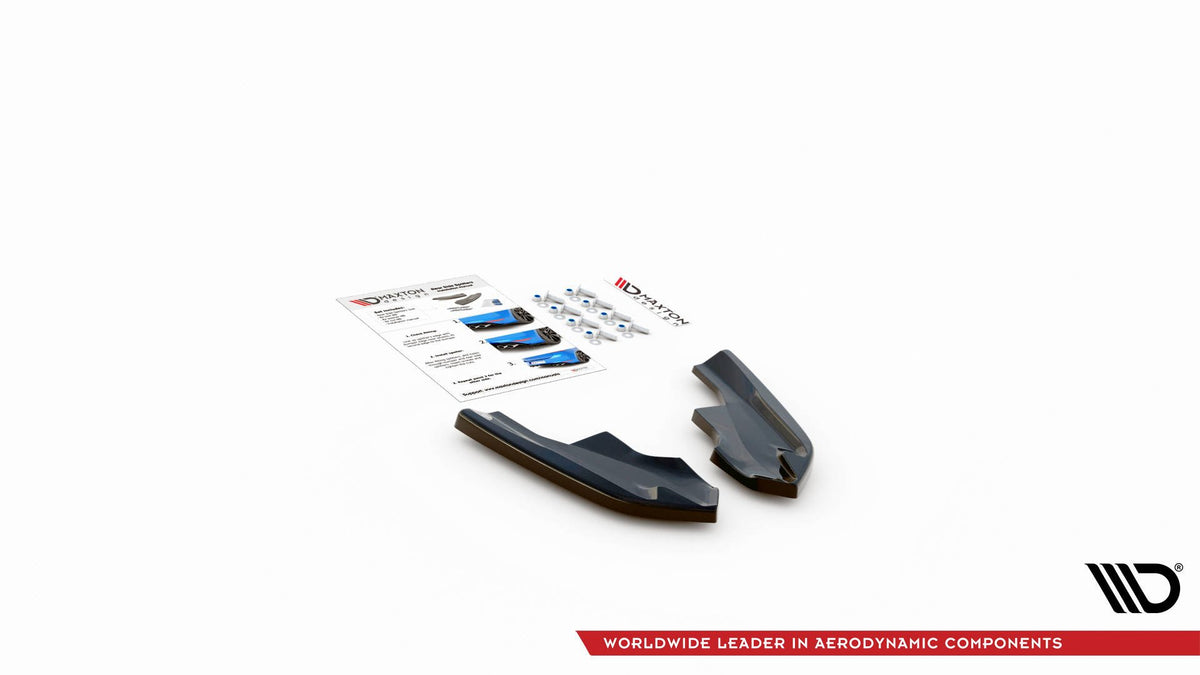 Heck Ansatz Flaps Diffusor V.4 passend für VW Golf R Hatchback Mk8 Facelift schwarz Hochglanz – Ansicht 5