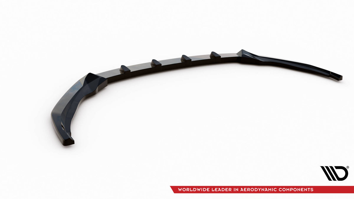 Street+ Spoilerlippe Front Ansatz V.1 passend für Skoda Octavia Sportline Mk4 schwarz Hochglanz – Ansicht 6