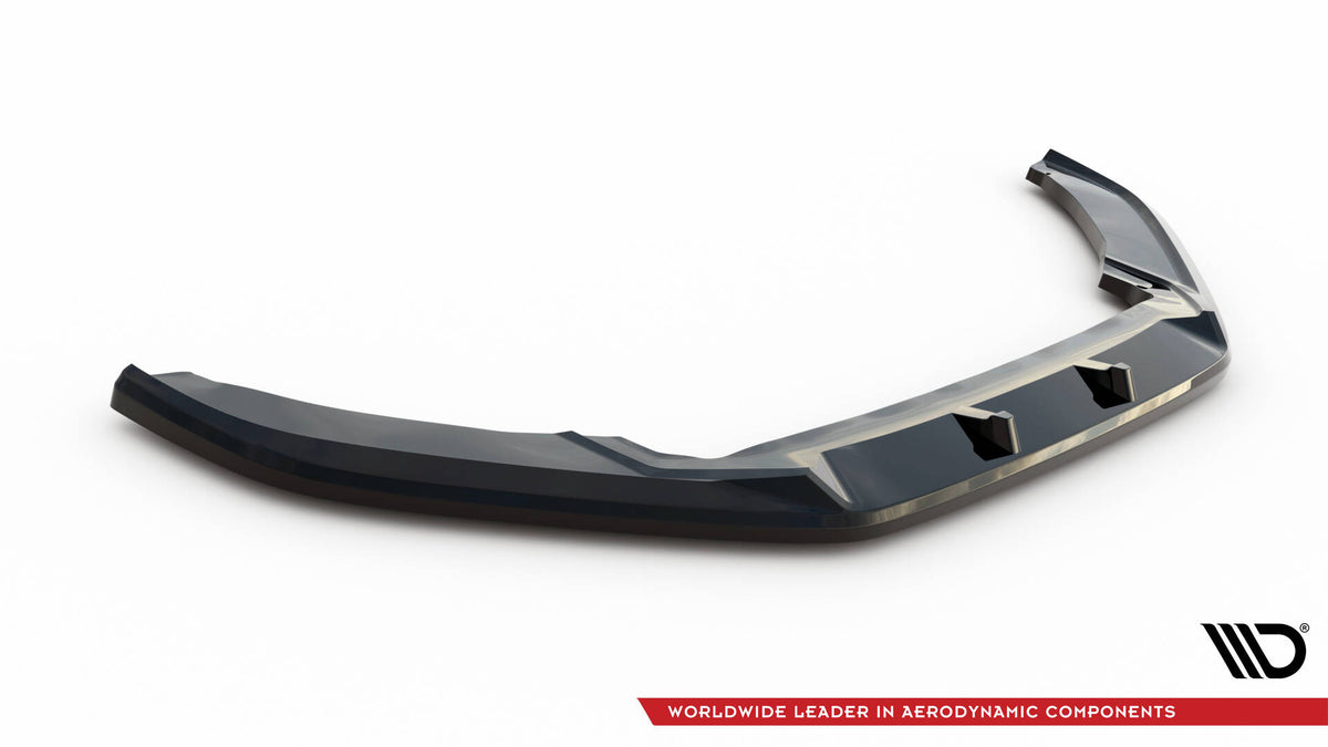 Street+ Spoilerlippe Front Ansatz V.1 passend für VW Scirocco Mk3 Facelift schwarz Hochglanz – Ansicht 5