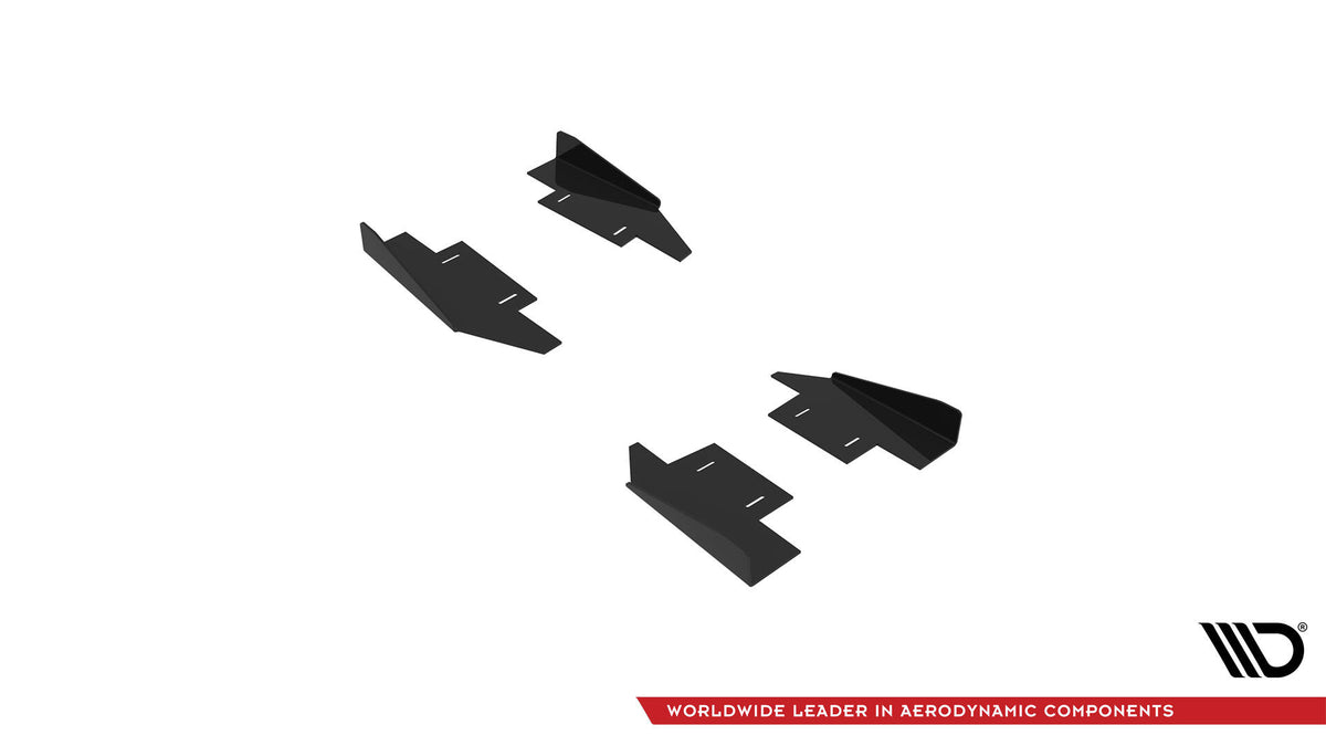 Seitenschweller Flaps passend für Audi A5 / A5 S-Line / S5 Coupe / Cabrio 8T / 8T Facelift schwarz Hochglanz – Ansicht 4