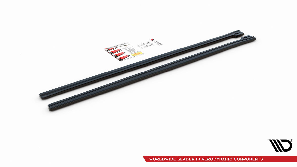 Street+ Seitenschweller Leisten passend für Abarth 595 Mk1 Facelift schwarz Hochglanz – Ansicht 4