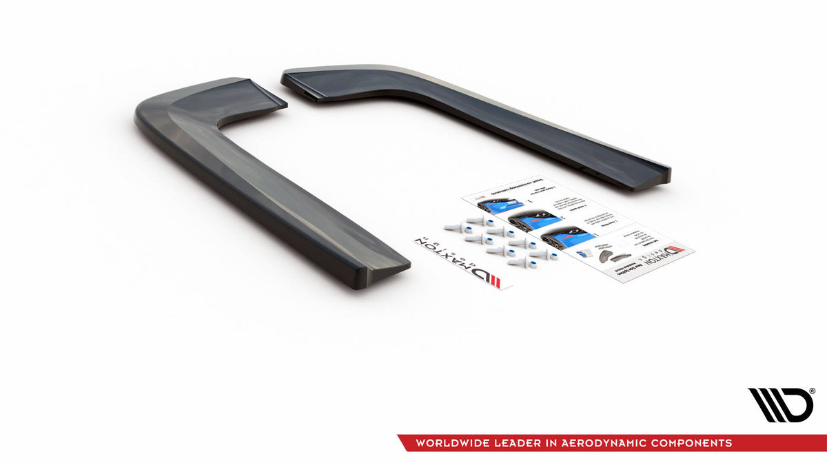 Heck Ansatz Flaps Diffusor V.1 passend für Mercedes-Benz V-Klasse AMG-Line W447 Facelift schwarz Hochglanz – Ansicht 6