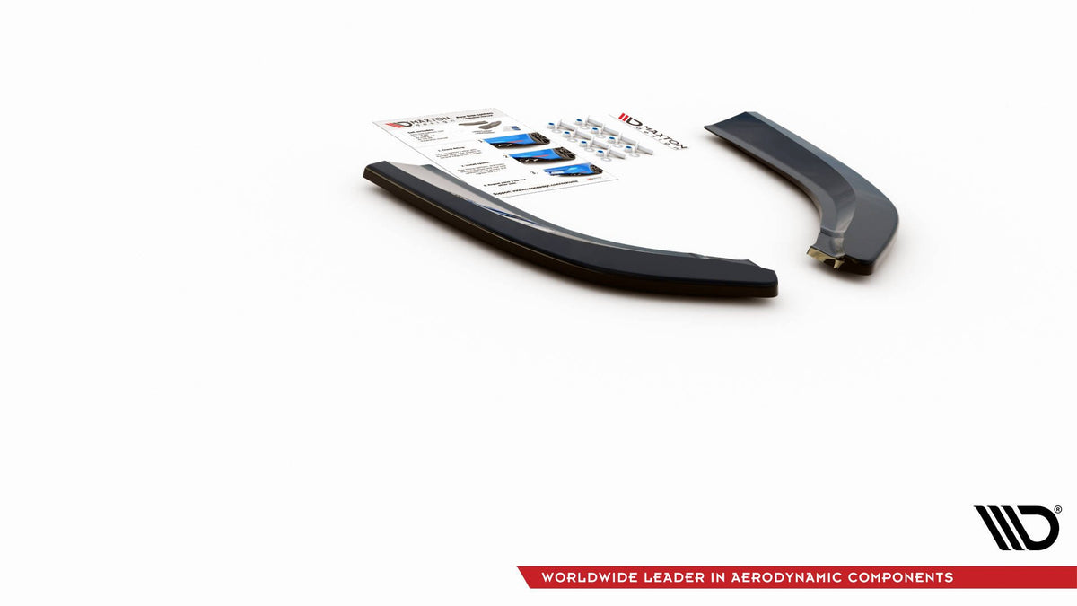 Heck Ansatz Flaps Diffusor passend für Ford S-Max Vignale Mk2 Facelift schwarz Hochglanz – Ansicht 7