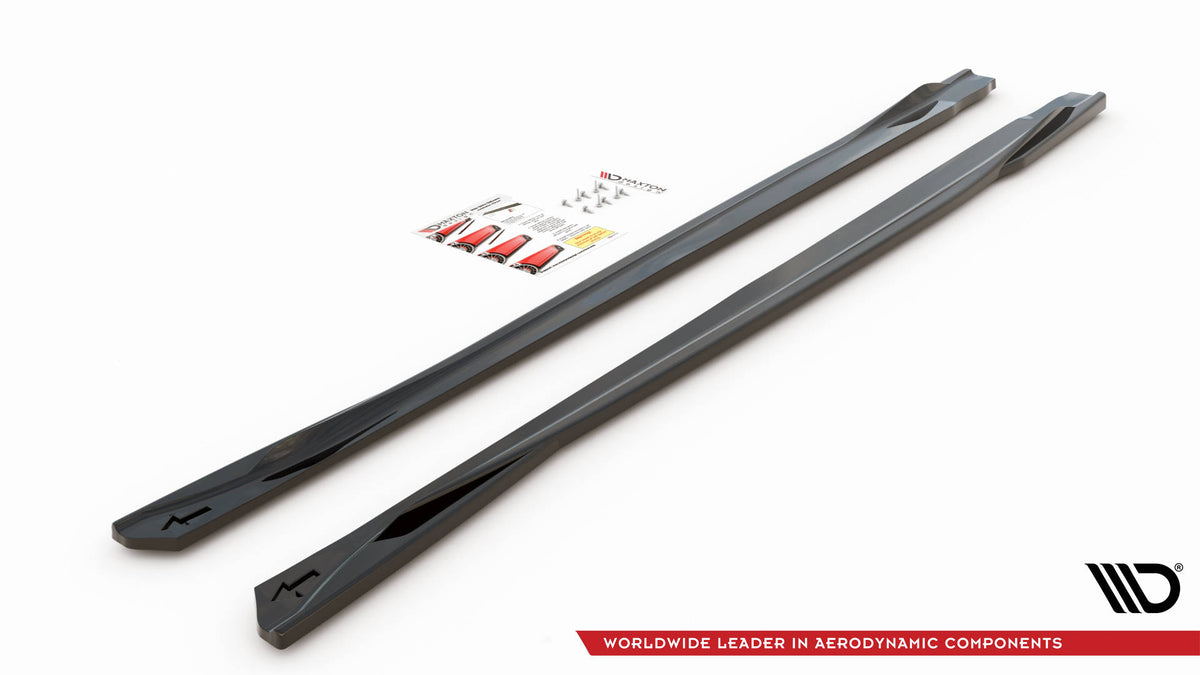 Street+ Seitenschweller Leisten passend für Toyota Avensis Mk3 Facelift schwarz Hochglanz – Ansicht 6