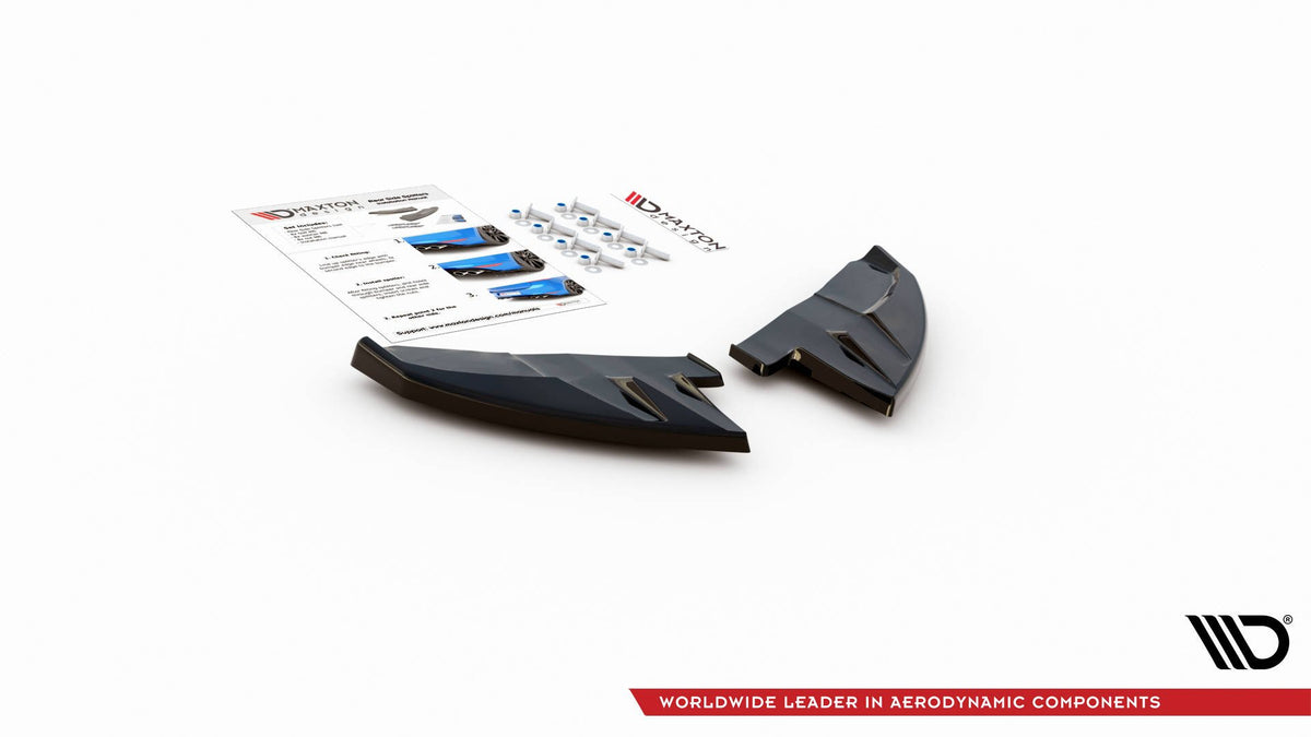 Heck Ansatz Flaps Diffusor V.3 passend für Alfa Romeo Giulietta Facelift schwarz Hochglanz – Ansicht 6