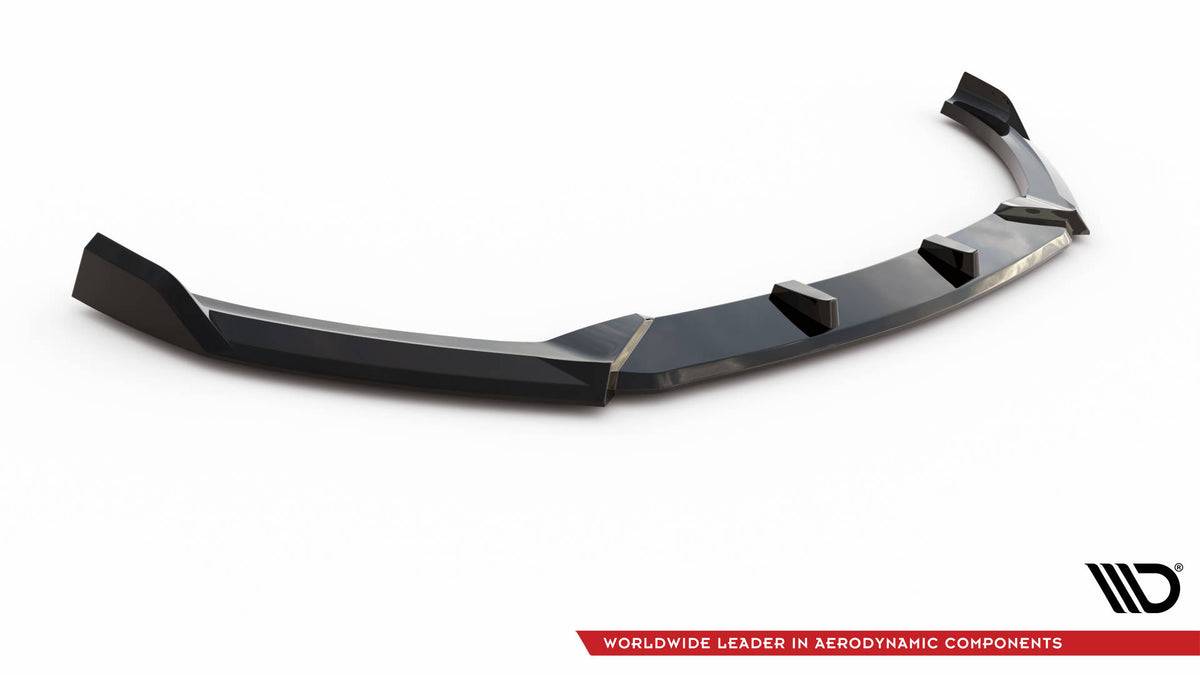 Street+ Spoilerlippe Front Ansatz V.2 passend für Hyundai I20 Mk2 Facelift schwarz Hochglanz – Ansicht 5