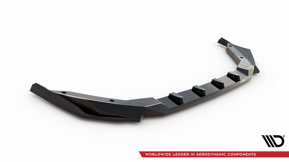 Street+ Spoilerlippe Front Ansatz passend für Peugeot 408 Mk1 schwarz Hochglanz – Ansicht 5