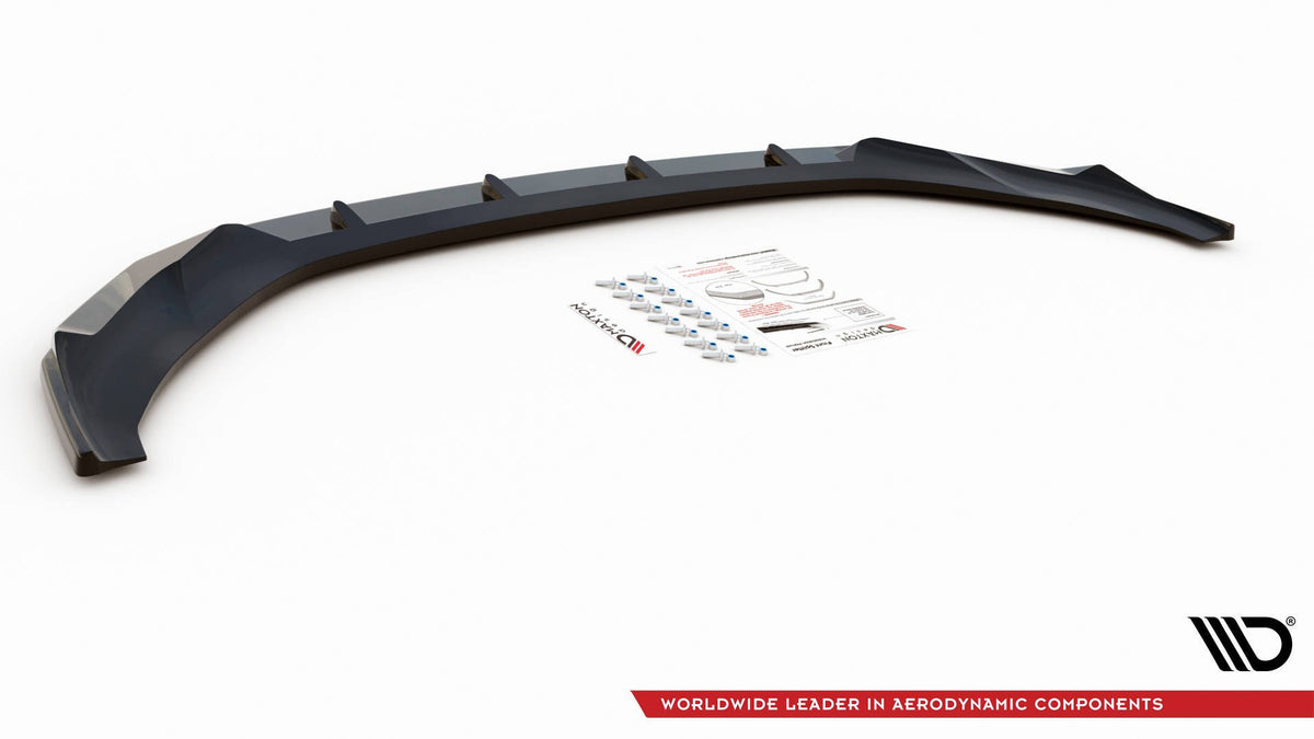 Street+ Spoilerlippe Front Ansatz V.2 passend für Audi A7 C8 schwarz Hochglanz – Ansicht 5