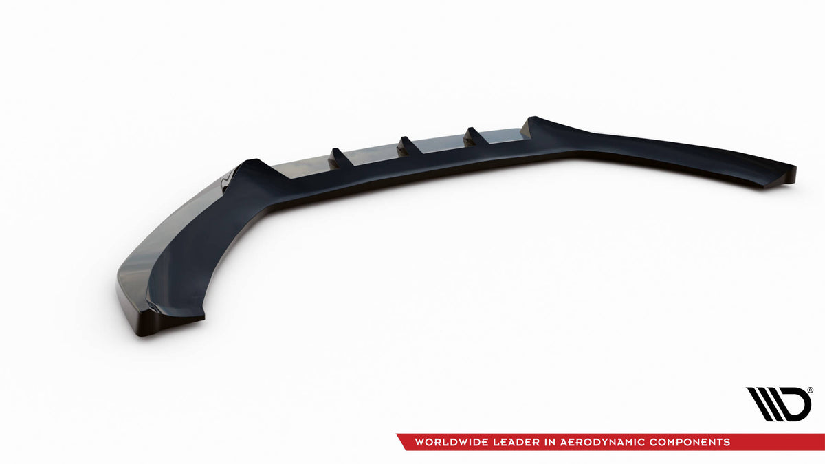 Street+ Spoilerlippe Front Ansatz V.1 passend für Audi A5 Coupe / Sportback 8T Facelift schwarz Hochglanz – Ansicht 6