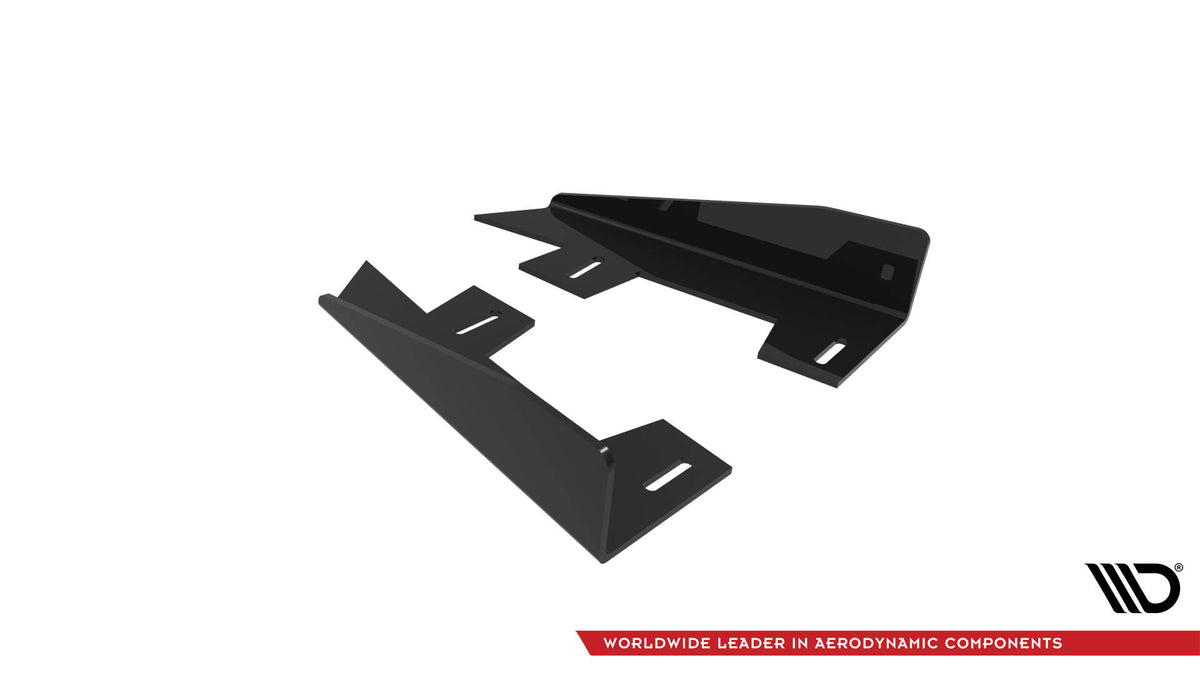 Hintere Seiten Flaps passend für Ford Mustang GT Mk7 schwarz Hochglanz – Ansicht 4