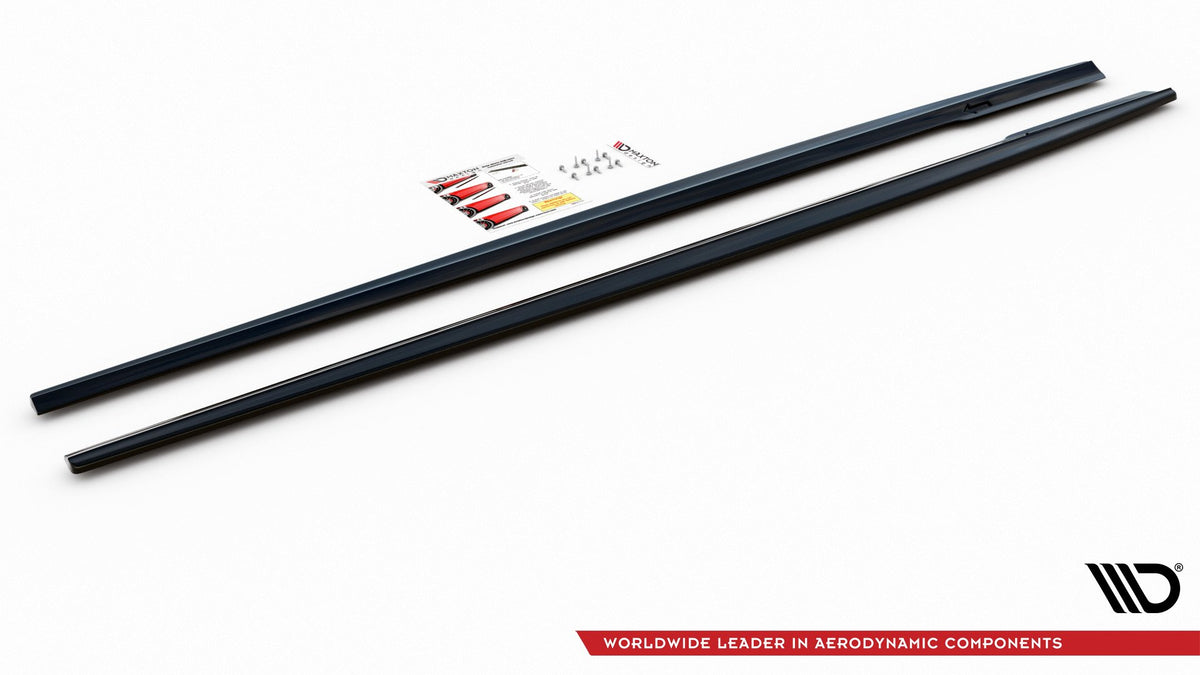 Street+ Seitenschweller Leisten passend für Mercedes-Benz E63 AMG Kombi/Limousine S213/W213 schwarz Hochglanz – Ansicht 9
