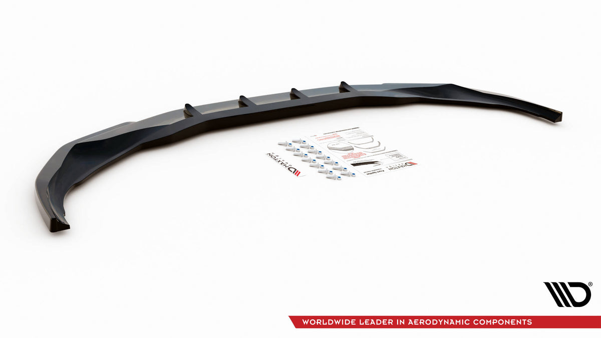Street+ Spoilerlippe Front Ansatz V.1 passend für BMW 7 M-Paket G11 / G12 Facelift schwarz Hochglanz – Ansicht 5