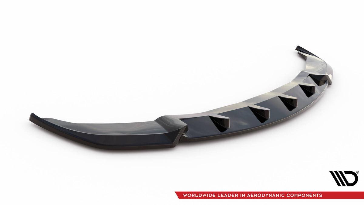 Street+ Spoilerlippe Front Ansatz V.2 passend für BMW 7 F01 schwarz Hochglanz – Ansicht 5