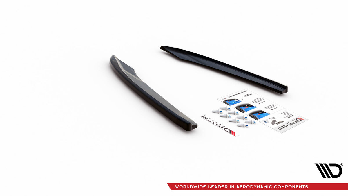 Heck Ansatz Flaps Diffusor V.1 passend für Cupra Leon ST Mk1 Facelift schwarz Hochglanz – Ansicht 5