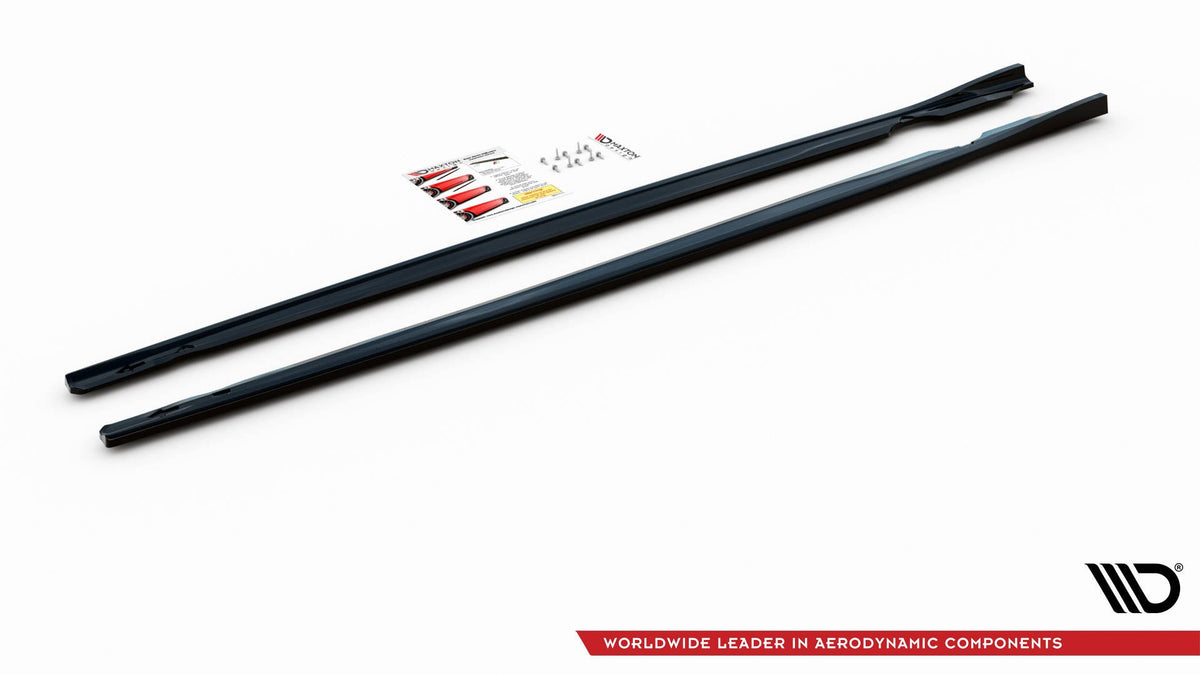 Street+ Seitenschweller Leisten V.2 passend für VW Golf R Hatchback Mk8 Facelift schwarz Hochglanz – Ansicht 5