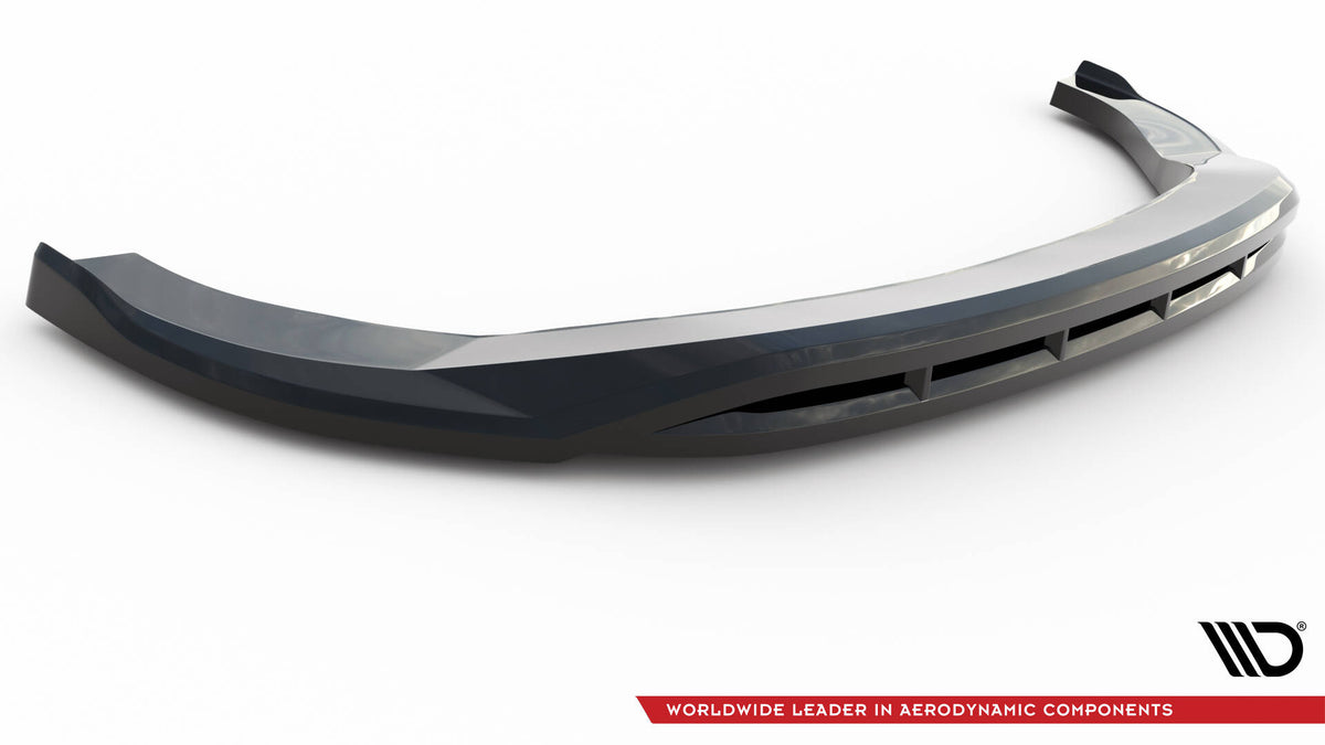 Street+ Spoilerlippe Front Ansatz V.1 passend für VW Multivan T7 schwarz Hochglanz – Ansicht 5