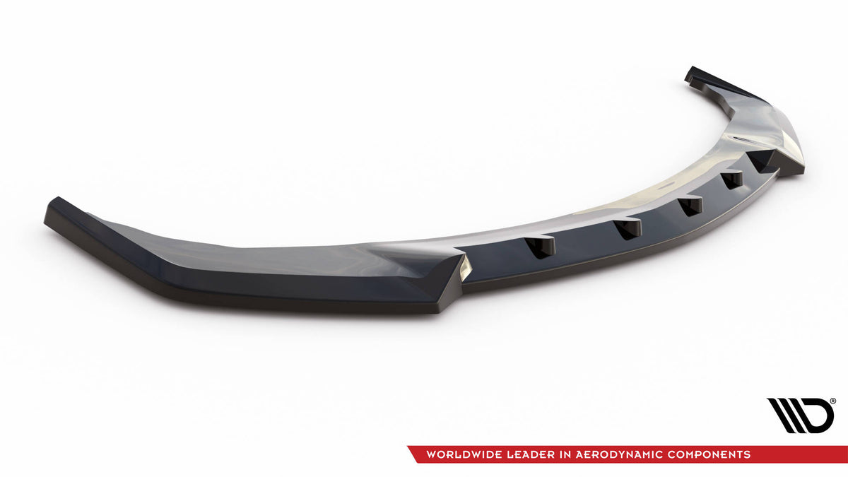 Street+ Spoilerlippe Front Ansatz V.2 passend für Infiniti Q50 S Mk1 schwarz Hochglanz – Ansicht 5