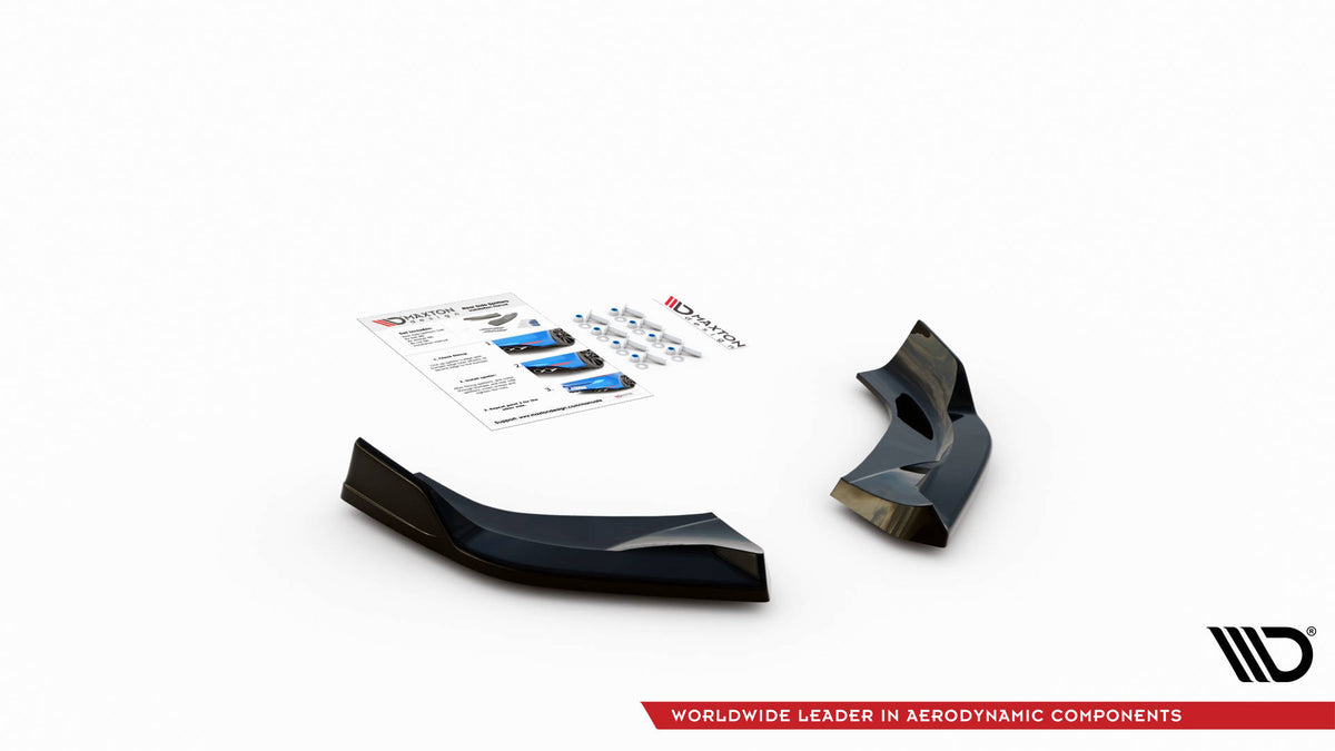 Heck Ansatz Flaps Diffusor V.3 passend für Hyundai I30 N Hatchback Mk3 Facelift schwarz Hochglanz – Ansicht 5