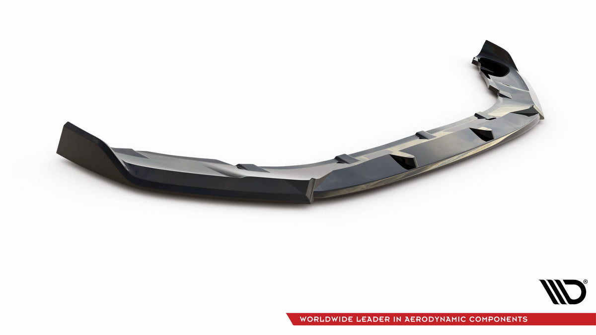 Street+ Spoilerlippe Front Ansatz V.2 passend für Mini Cooper S F56 Facelift schwarz Hochglanz – Ansicht 5