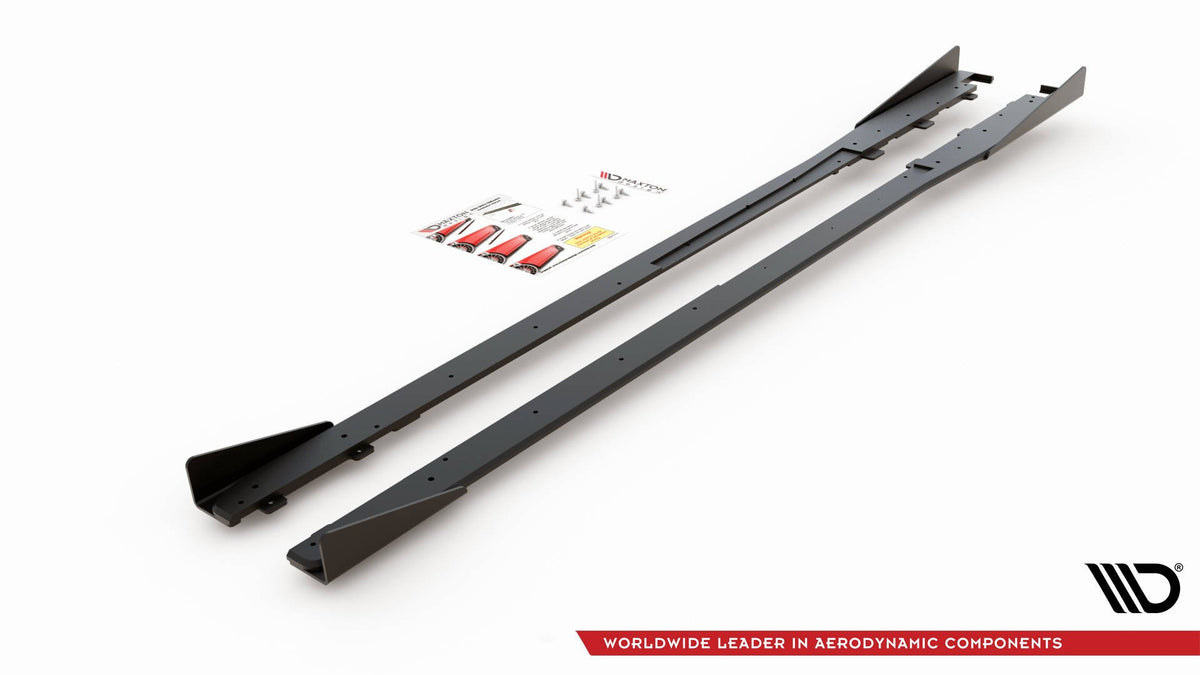 Street Pro Street+ Seitenschweller Leisten + Flaps passend für Toyota GR Yaris Mk4  schwarz Hochglanz – Ansicht 7