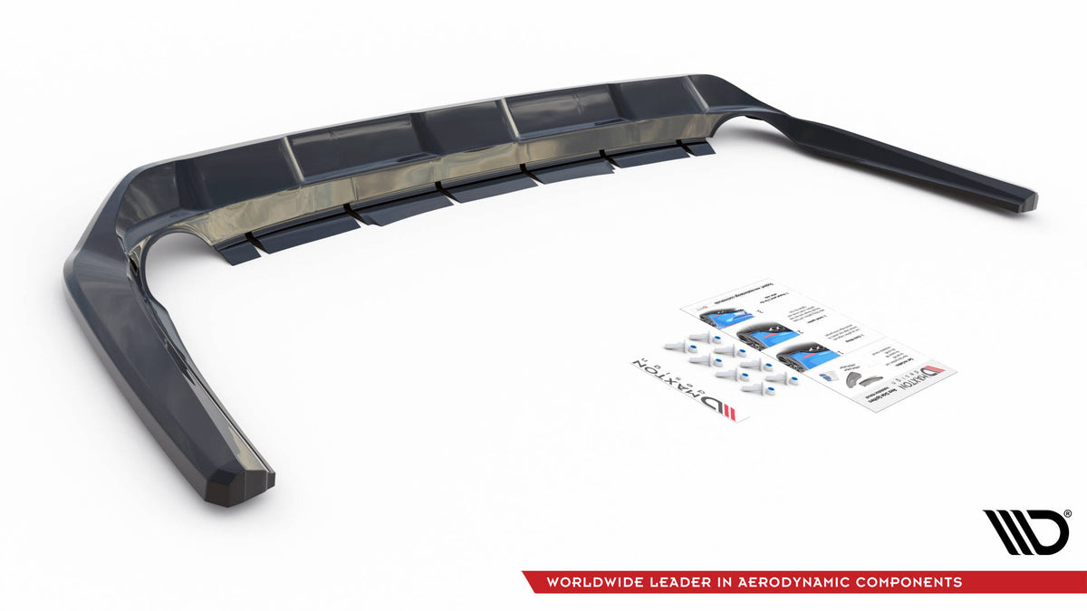Street+ Mittlerer Diffusor RACE passend für Toyota RAV4 Mk5 schwarz Hochglanz – Ansicht 6