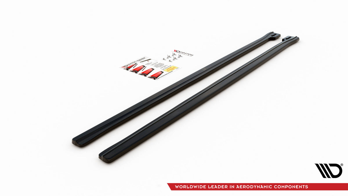 Street+ Seitenschweller Leisten passend für Abarth 595 Mk1 Facelift schwarz Hochglanz – Ansicht 5