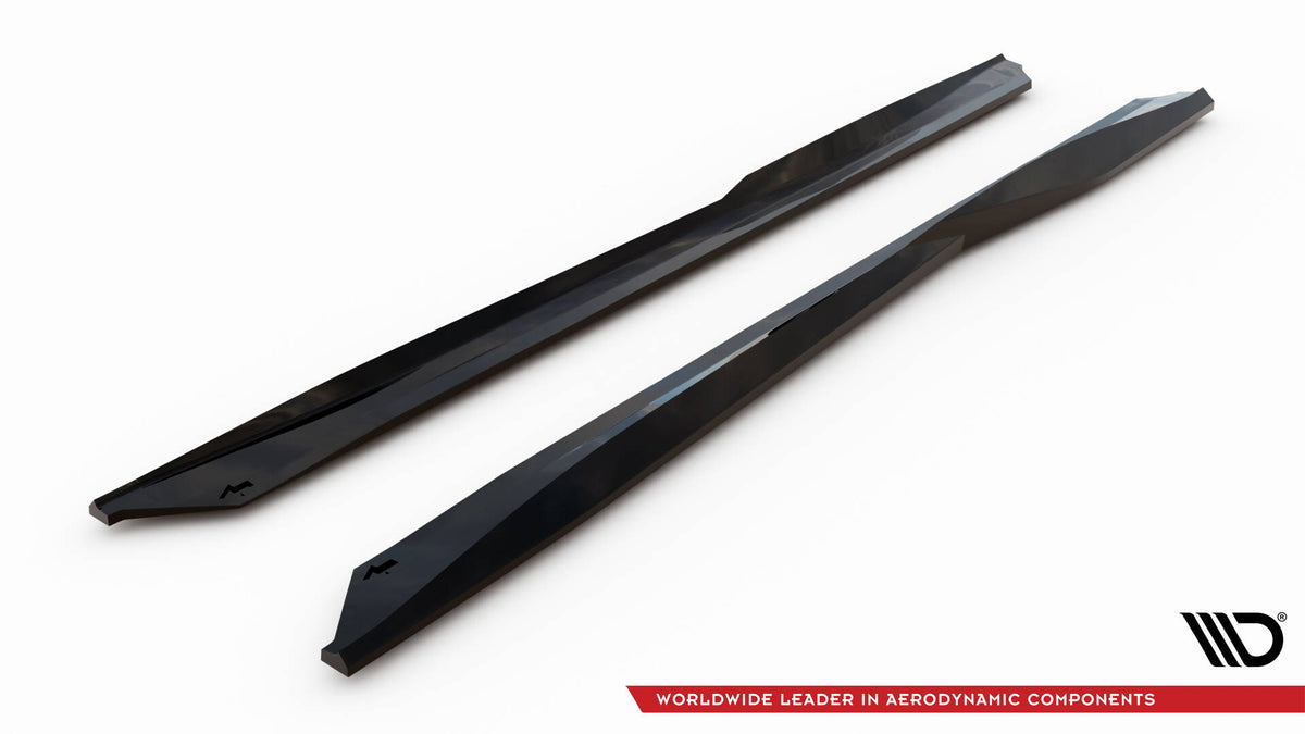 Street+ Seitenschweller Leisten passend für V.1 passend für Chevrolet Camaro SS Mk6 Facelift schwarz Hochglanz – Ansicht 6
