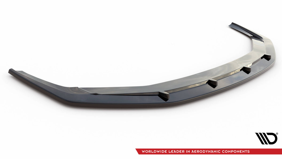 Street+ Spoilerlippe Front Ansatz V.2 passend für Audi RS6 C8 / C8 Facelift schwarz Hochglanz – Ansicht 5