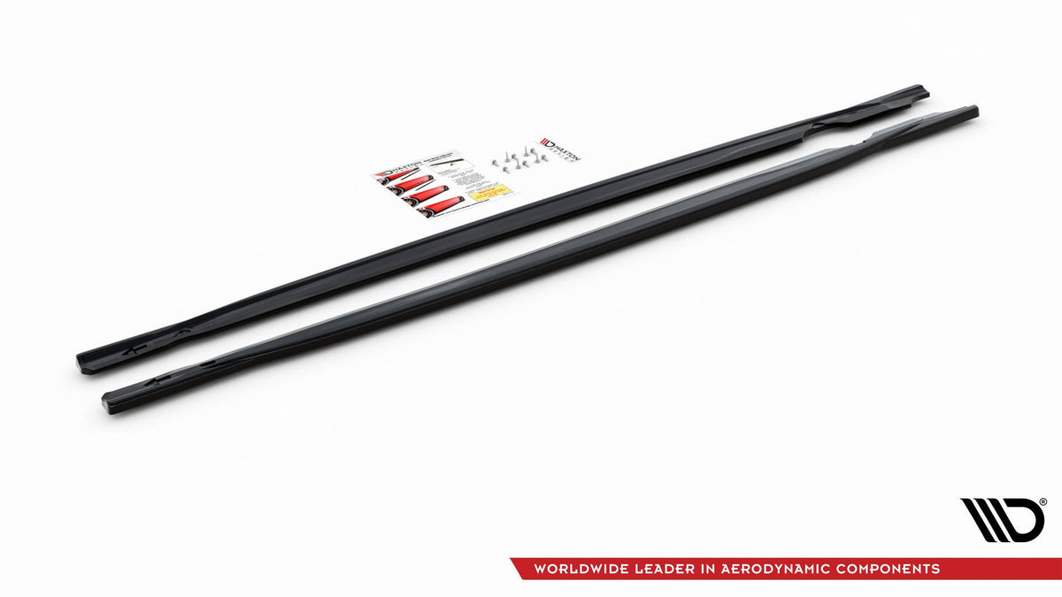 Street+ Seitenschweller Leisten passend für V.1 passend für VW Golf R Hatchback Mk8 Facelift schwarz Hochglanz – Ansicht 6