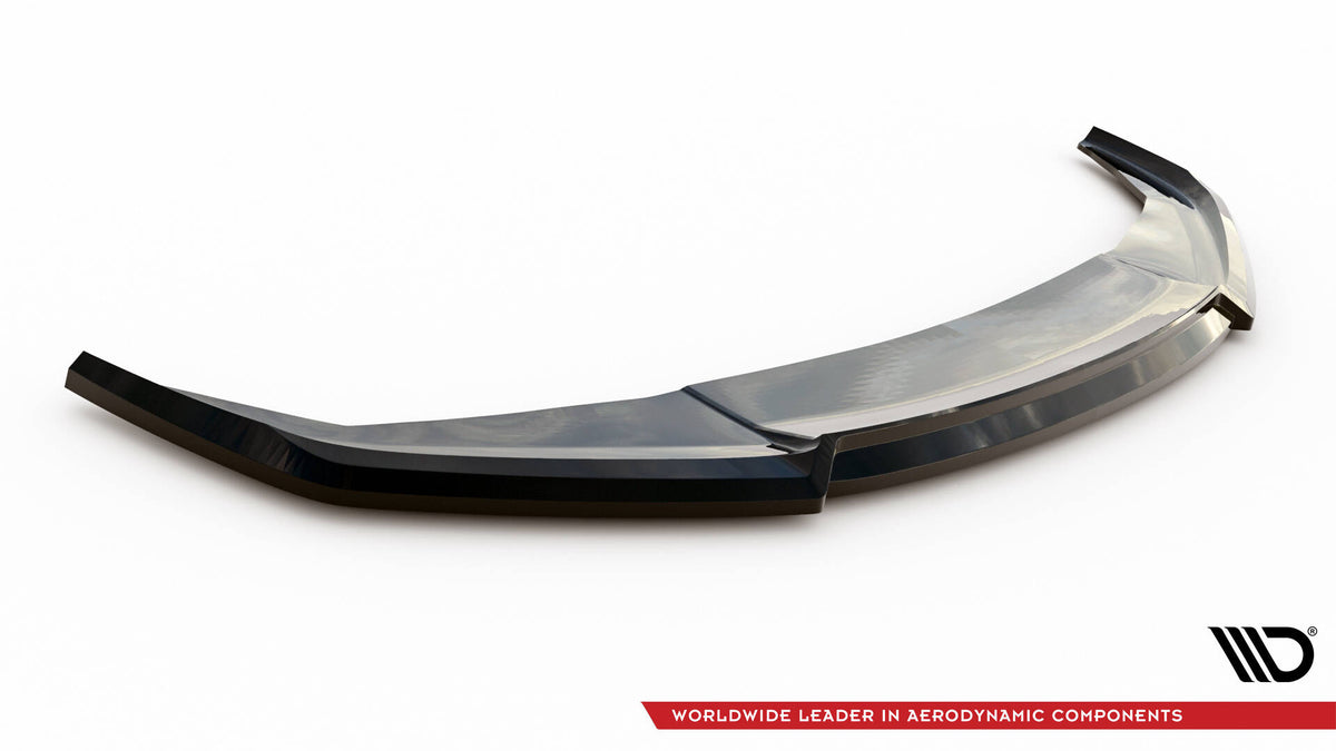 Street+ Spoilerlippe Front Ansatz V.2 passend für Honda Civic Limousine Mk10 schwarz Hochglanz – Ansicht 4