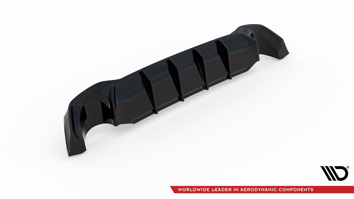 Diffusor Heck Ansatz V.2 passend für Ford Focus Kombi ST Mk4 schwarz Hochglanz – Ansicht 6