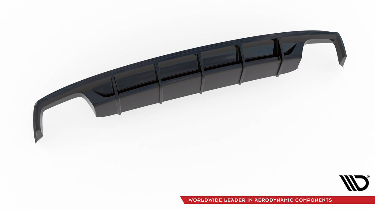 Diffusor Heck Ansatz passend für Audi S8 D4 Facelift schwarz Hochglanz – Ansicht 8