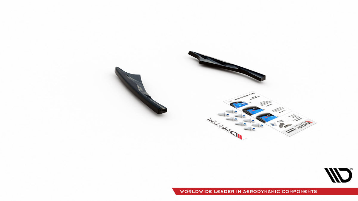 Heck Ansatz Flaps Diffusor passend für Audi SQ8 Mk1 schwarz Hochglanz – Ansicht 6