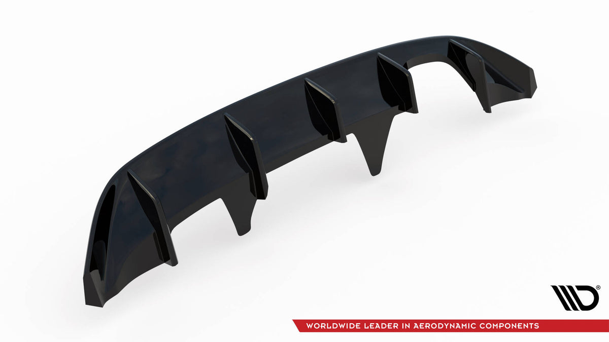 Diffusor Heck Ansatz passend für Ford Fiesta ST Mk8  schwarz Hochglanz – Ansicht 5