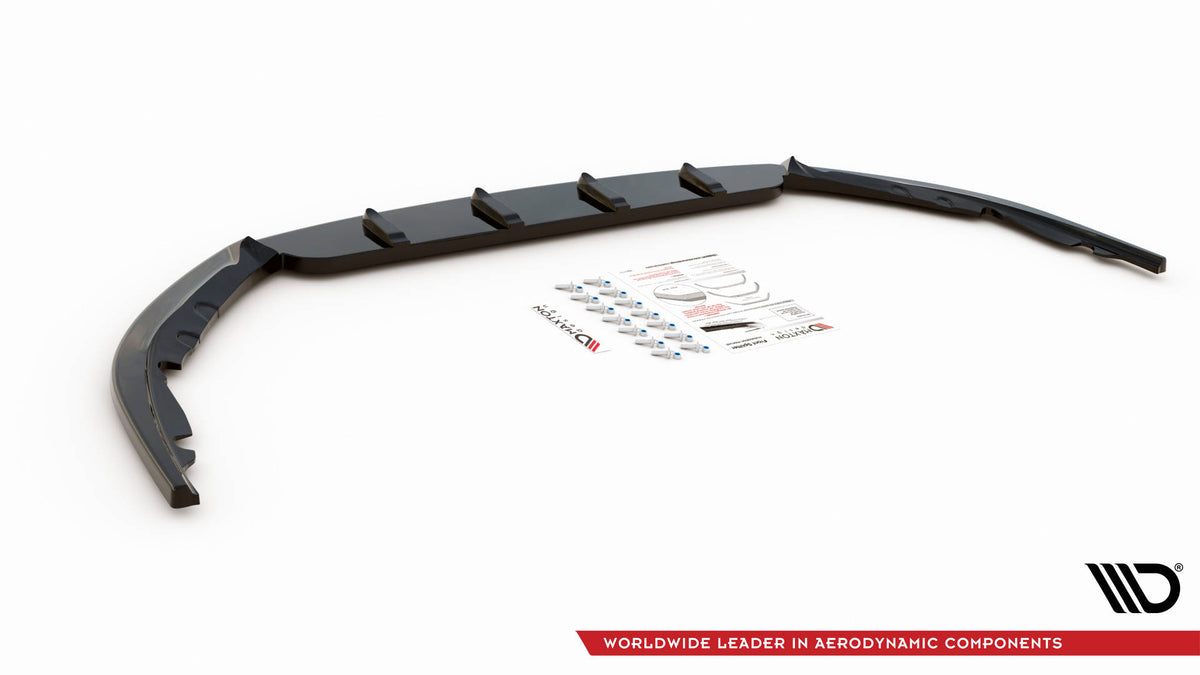 Street+ Spoilerlippe Front Ansatz V.1 passend für Toyota Avensis Mk3 Facelift schwarz Hochglanz – Ansicht 6