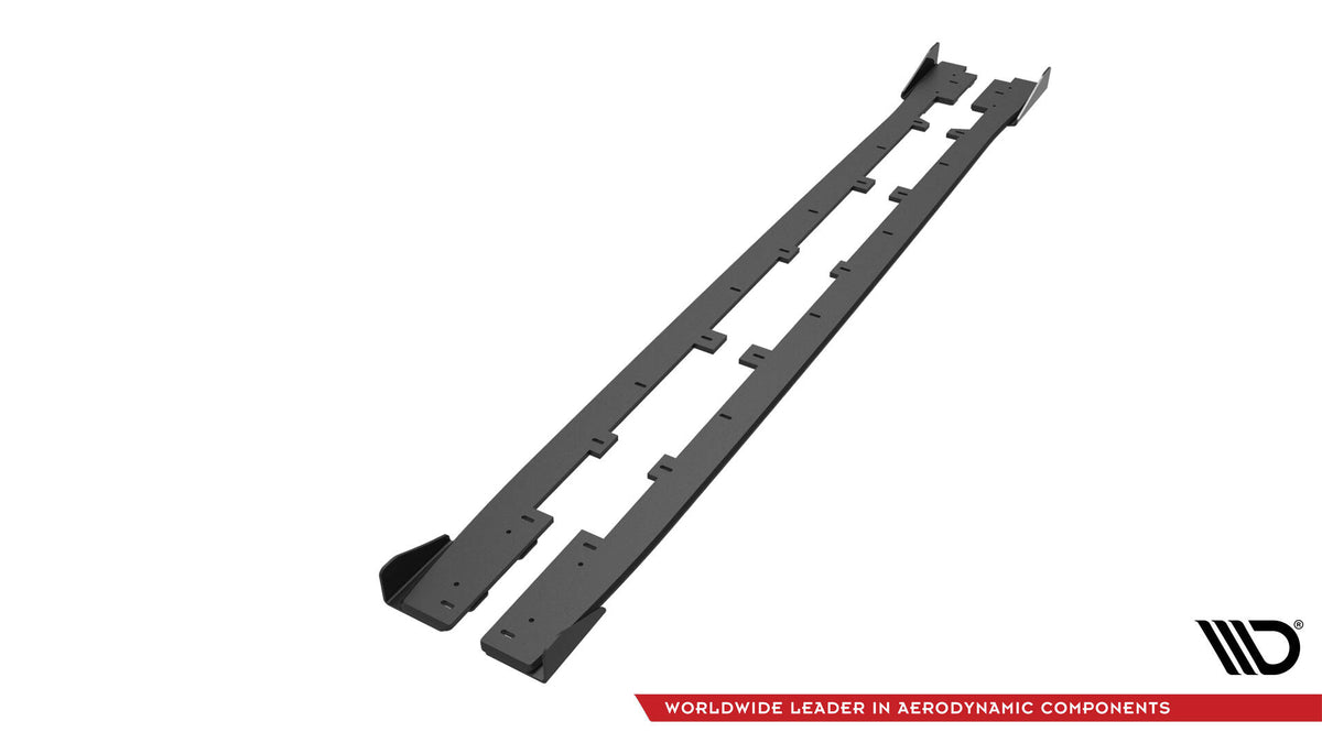Street Pro Street+ Seitenschweller Leisten + Flaps passend für Subaru WRX STI Mk1 schwarz Hochglanz – Ansicht 5