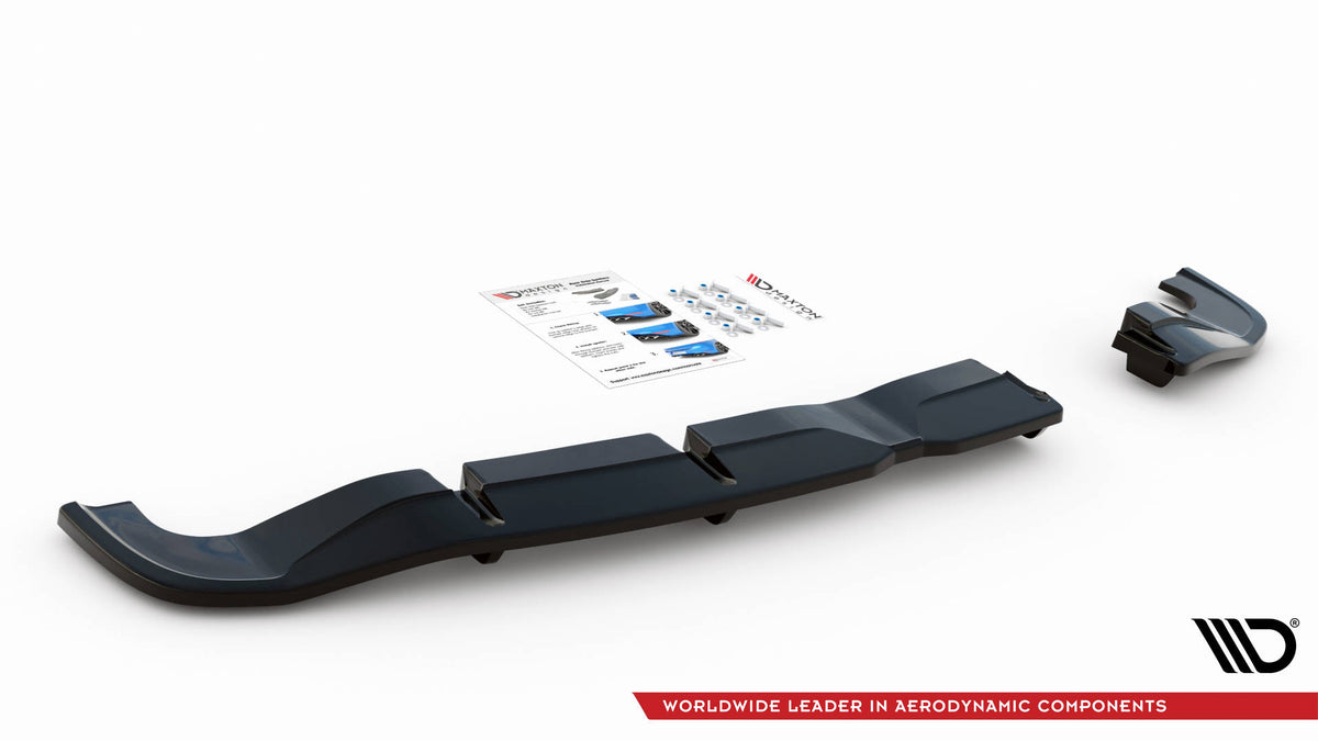 Street+ Mittlerer Diffusor RACE passend für Hyundai I20 N Mk3 schwarz Hochglanz – Ansicht 6