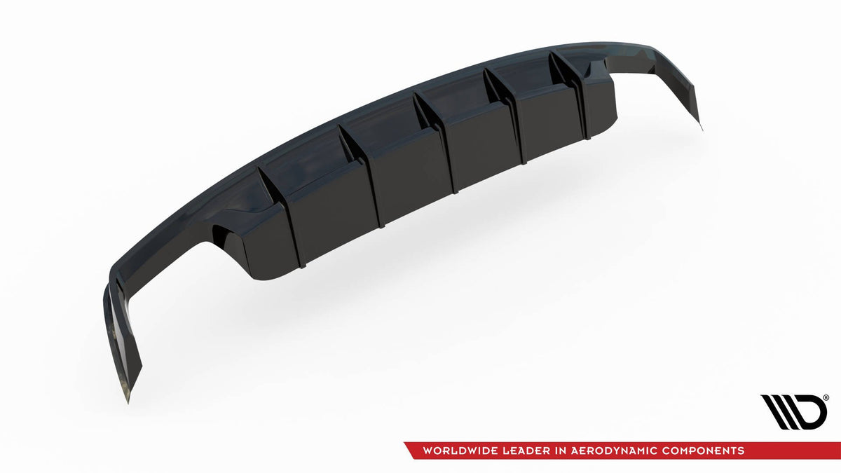 Diffusor Heck Ansatz passend für Audi S8 D4 Facelift schwarz Hochglanz – Ansicht 7