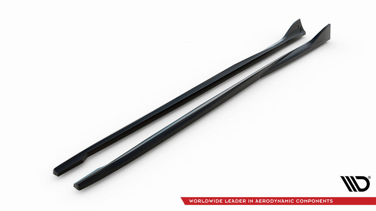 Street+ Seitenschweller Leisten passend für Volvo S80 Mk2 schwarz Hochglanz – Ansicht 5
