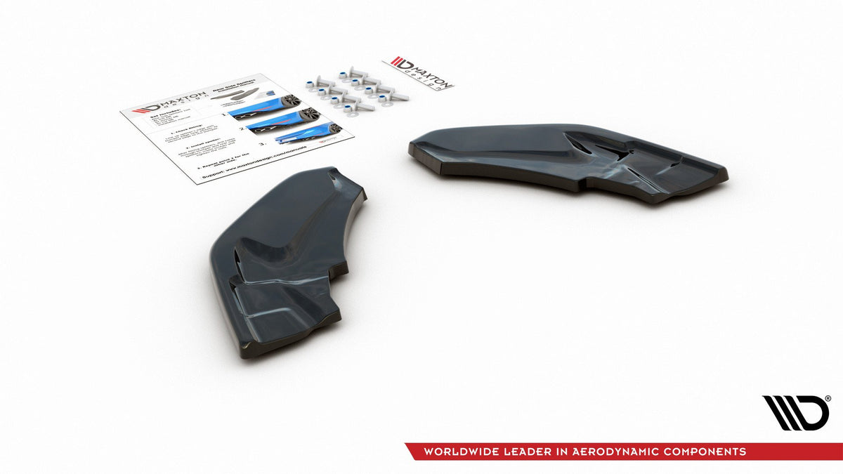 Heck Ansatz Flaps Diffusor passend für BMW X2 F39 M-Paket schwarz Hochglanz – Ansicht 6